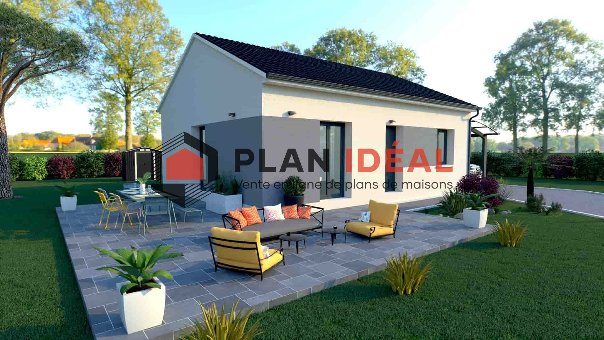 Plan Maison Plain pied 2 Chambres Plan Ideal