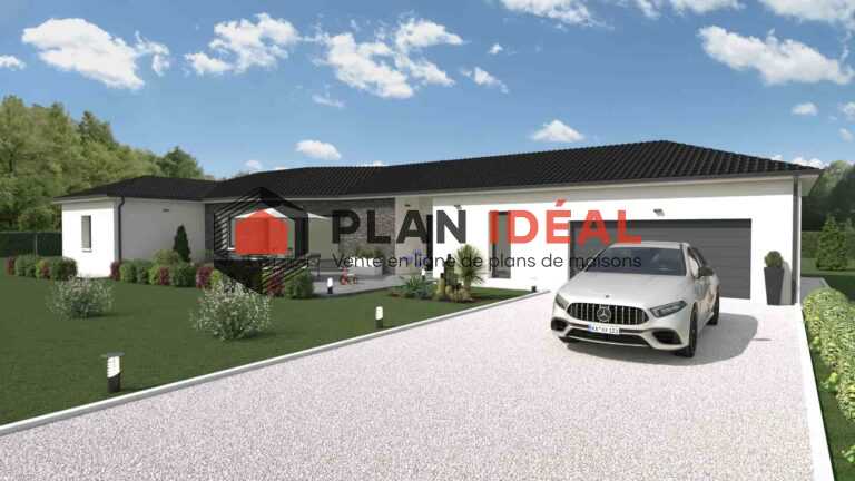 Plan maison 6 chambres plain pied - Plan ideal