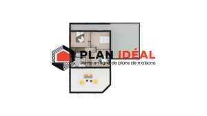 plan de maison avec 5 chambres à étage