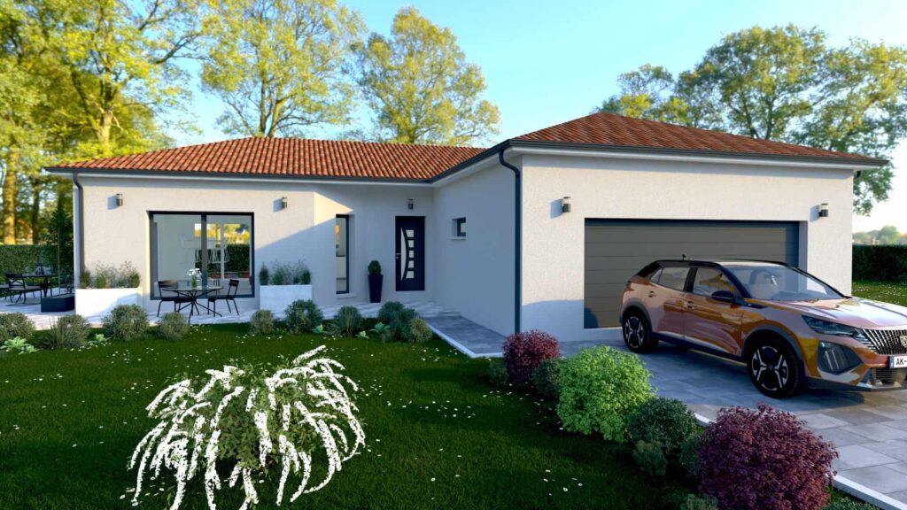 plan de maison en T