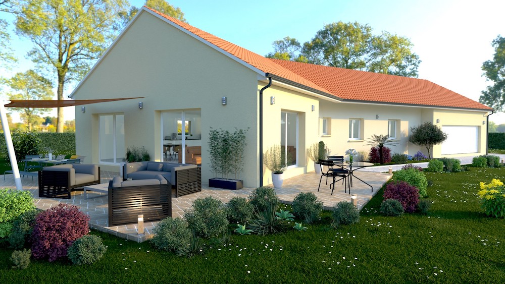 plan de maison en V