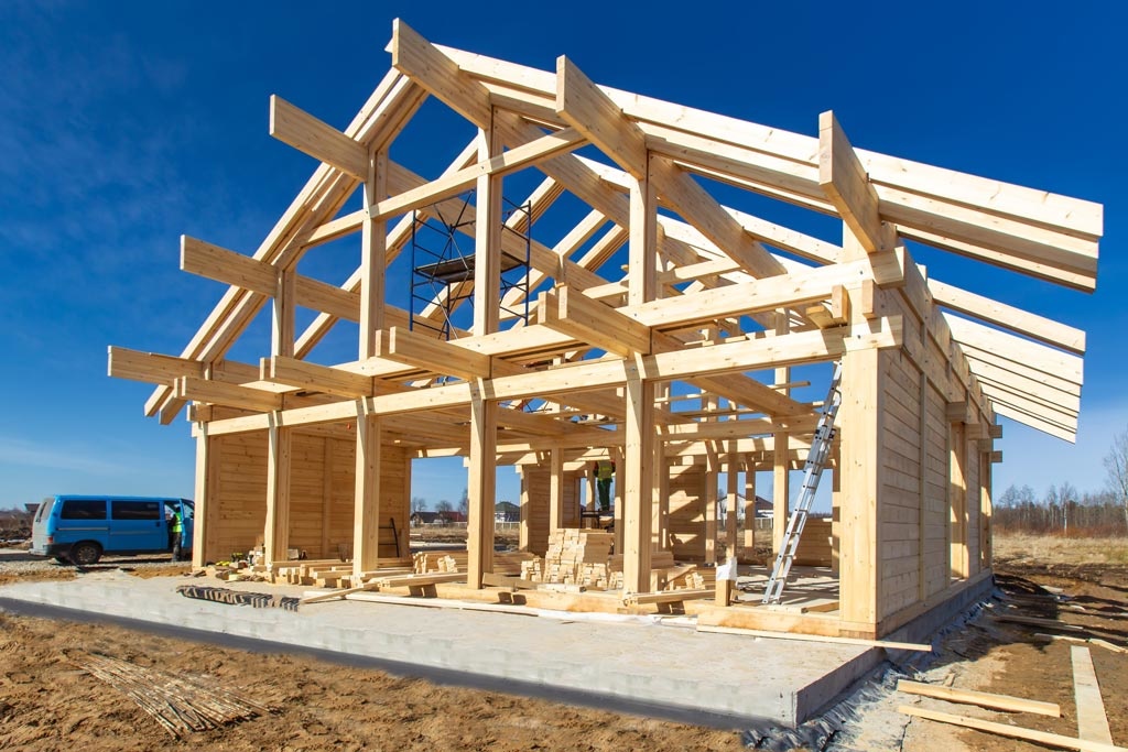 Construction d'une maison en bois