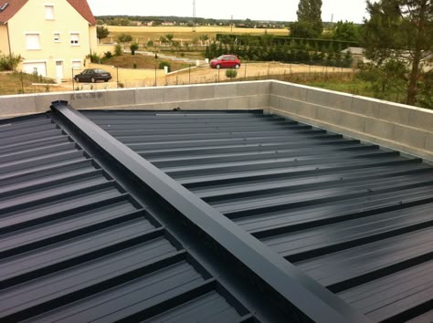 toit plat en bac acier