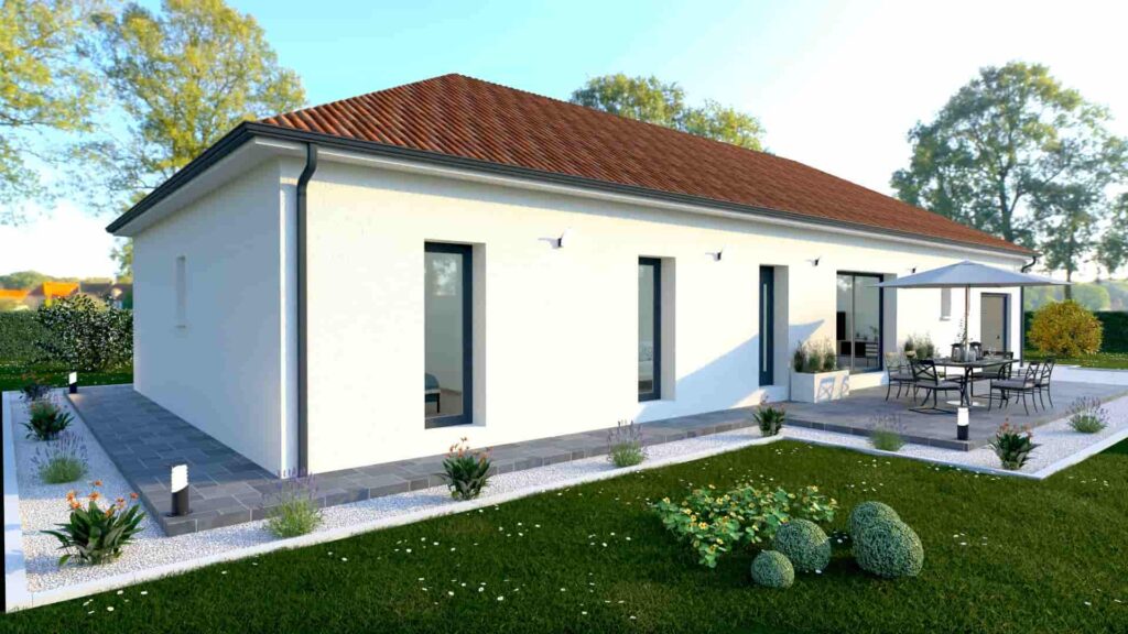 plan de maison rectangulaire