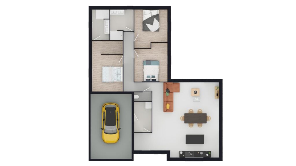 plans de maison en L