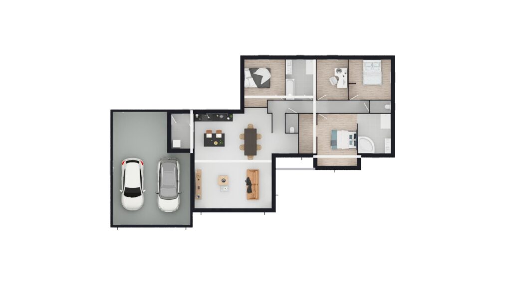 plan de maison de plain-pied