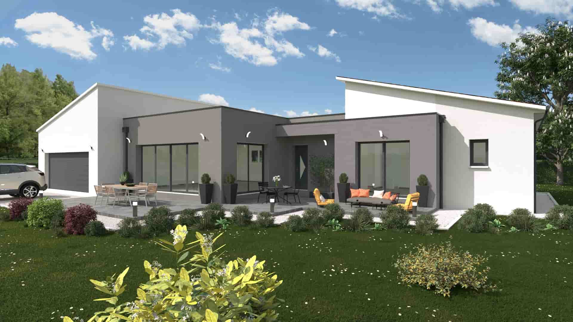 plan de maison de plain-pied