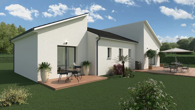 plan maison avec 3 chambres